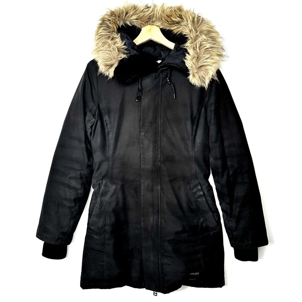 Aritzia Golden TNA Womens Parka Goose Down Haven Waterproof Winter Coat Black S